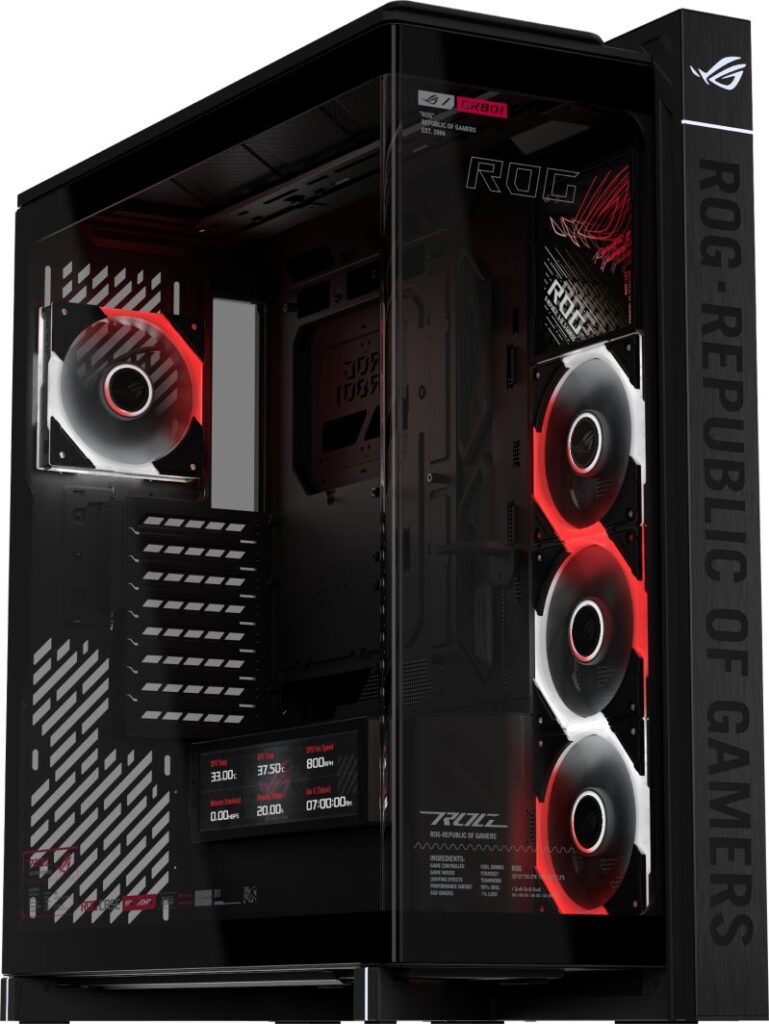 Obudowa Asus ROG Cronox GR801 Curve TG ARGB Black Midi Tower Czarny (90DC00T0-B09030)