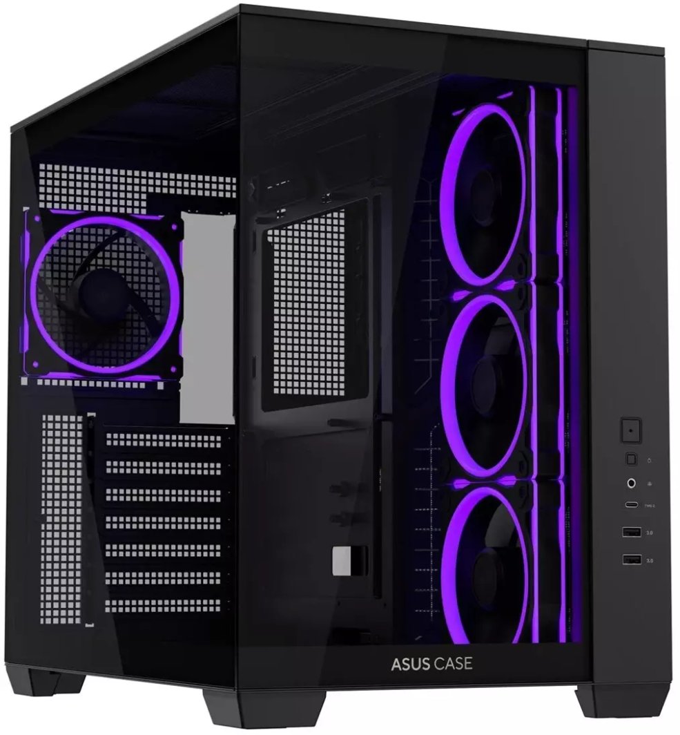 Obudowa Asus A32 Plus TG ARGB czarna (90DC00S0-B19000)