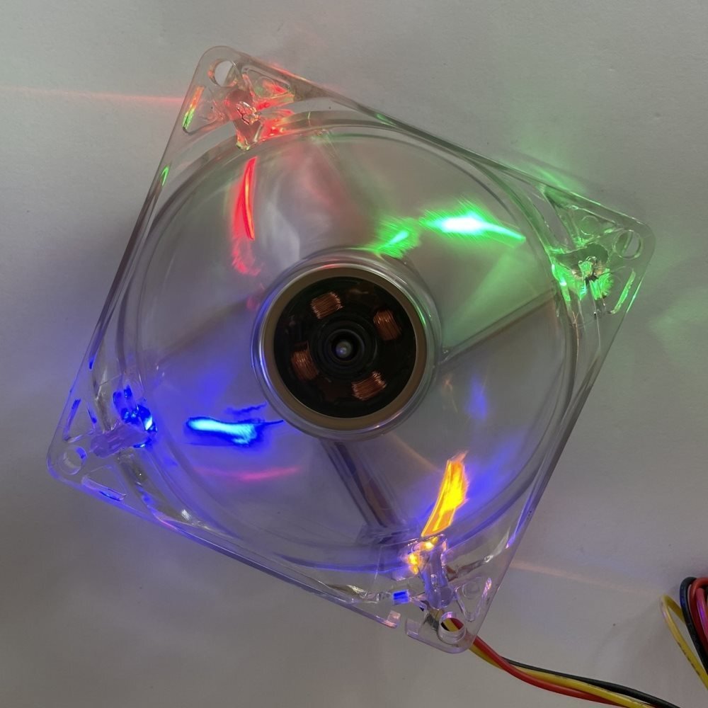 Wentylator EuroCase 80mm Podświetlany RGB 3-pin