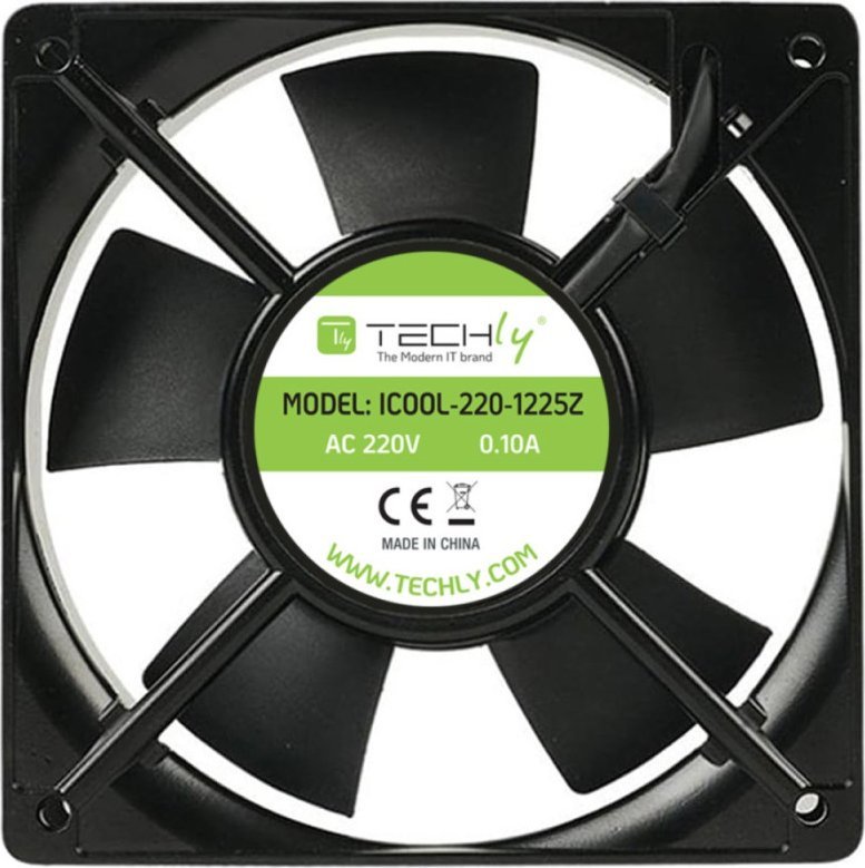 Wentylator Techly 120x120x25 220V AC aluminiowy (ICOOL-220-1225Z)