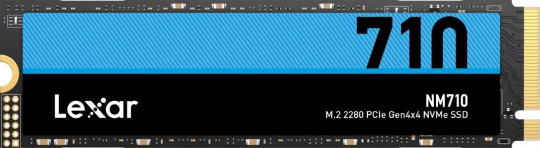 Dysk SSD Lexar NM710 500GB M.2 2280 PCI-E x4 Gen4 NVMe (LNM710X500G-RNNNG)