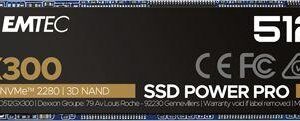 Dysk SSD Emtec X300 Power Pro 512GB M.2 2280 PCI-E x4 Gen3 NVMe (ECSSD512GX300)