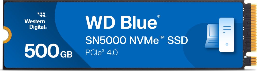 Dysk SSD SanDisk Blue SN5000 500GB M.2 2280 PCI-E x4 Gen4 NVMe (WDS500G4B0E)