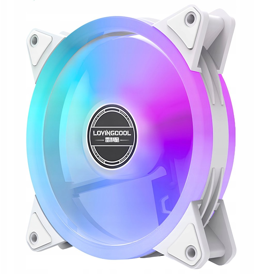 Wentylator Lovingcool 1600&nbsp;RPM ARGB (YY-120-WHITE-LOGO)