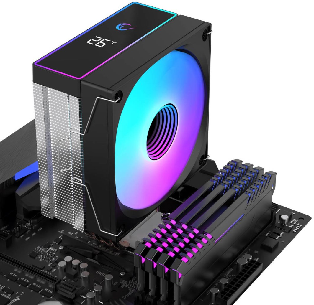 Chłodzenie CPU Rampage Octagon B70 Czarne (OCTAGONB70-BLACK)