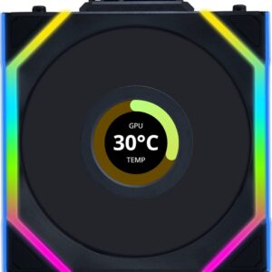 Wentylator Lian Li UNI FAN SL Wireless LCD 120 Reverse Blade czarny (12RSLLCD1W1B)