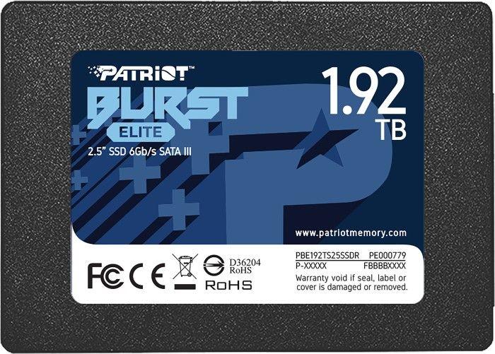 Dysk SSD Patriot Burst Elite 1.92TB 2.5" SATA III (PBE192TS25SSDR)