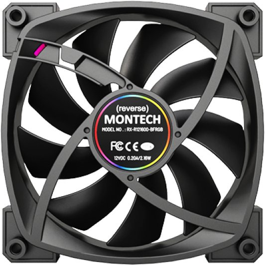 Wentylator Montech RX120 ARGB PWM Reverse (RX120 PWM Black 3 in 1)
