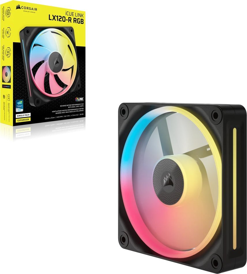 Wentylator Corsair iCUE LINK LX120-R RGB PWM czarny (CO-9051049-WW)