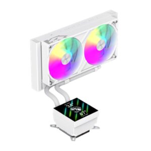 Chłodzenie wodne GameMax GLACIER 240 LCD WH Biały