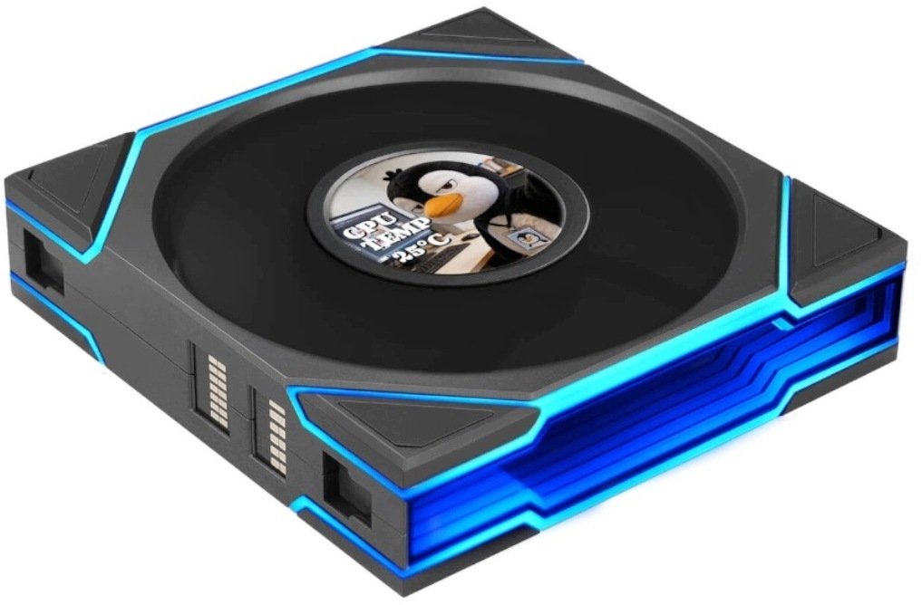 Wentylator Lian Li Uni Fan TL LCD Flex Wireless ARGB PWM 120mm Black (G9F.12TLLCD1F1B.00)