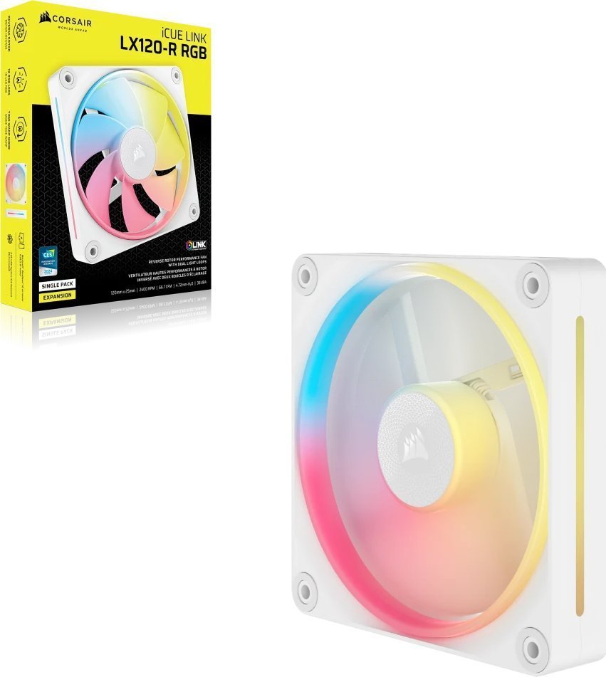 Wentylator Corsair iCUE LINK LX120-R RGB PWM biały (CO-9051053-WW)