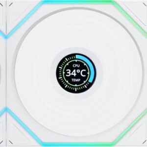 Wentylator Lian Li UNI FAN TL Wireless LCD 120 3-pack biały (12TLLCD1W3W)