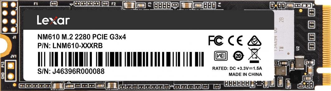 Dysk SSD Lexar NM610 250GB M.2 2280 PCI-E x4 Gen3 NVMe (LNM610-250RB)