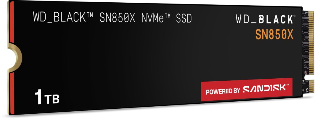 Dysk SSD SanDisk Black SN850X 1TB M.2 2280 PCI-E x4 Gen4 NVMe (WDS100T2X0E)
