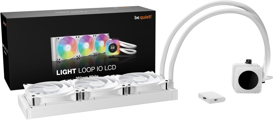 Chłodzenie wodne be quiet! Be quiet! LIGHT LOOP IO LCD | 360mm procesor chłodnica cieczy all-in-one 12 cm biały 1 szt. (BW033)