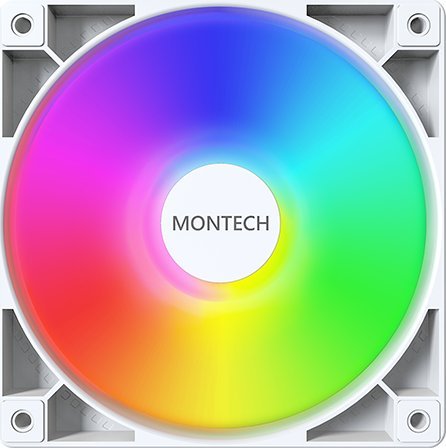 Wentylator Montech GF120 ARGB PWM 120 mm Biały (GF120 ARGB PWM (W))