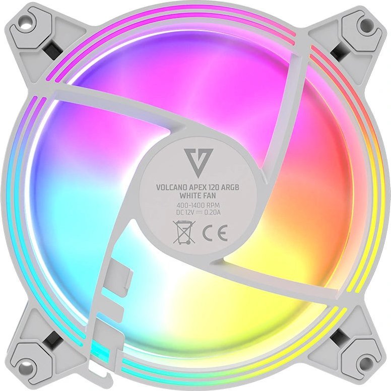 Wentylator Modecom Volcano Apex 120 ARGB Standard Biały (FAN-APEX-120S-ARGB-200)