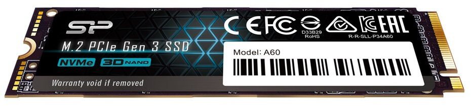 Dysk SSD Silicon Power P34A60 128GB M.2 2280 PCI-E x4 Gen3 NVMe (SP128GBP34A60M28)