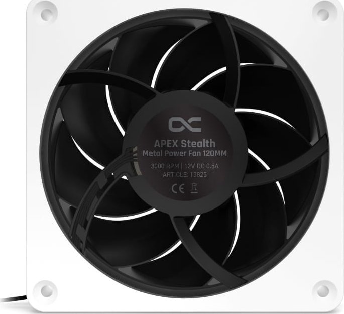 Wentylator Alphacool Apex Stealth Metal Power 120 mm Biały (13825)