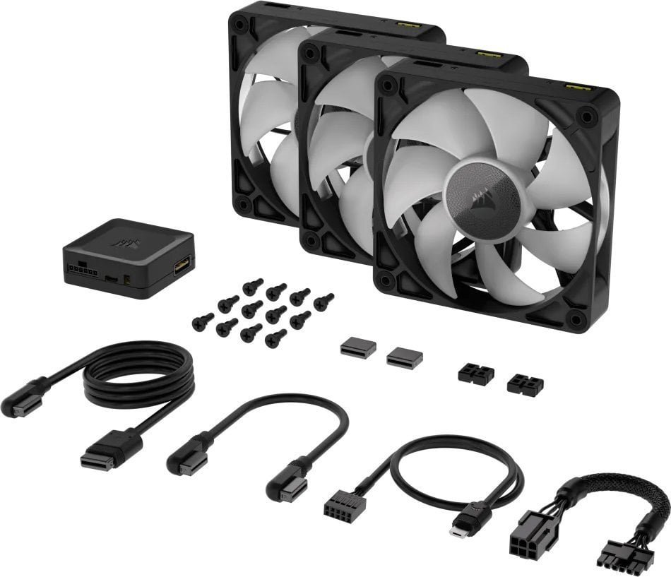 Wentylator Corsair iCUE LINK RX120 RGB Czarny 3-pack
