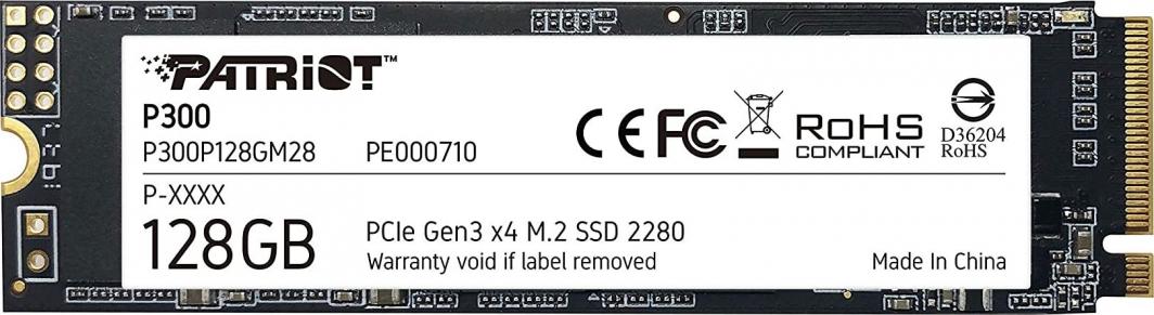 Dysk SSD Patriot P300 128GB M.2 2280 PCI-E x4 Gen3 NVMe (P300P128GM28)