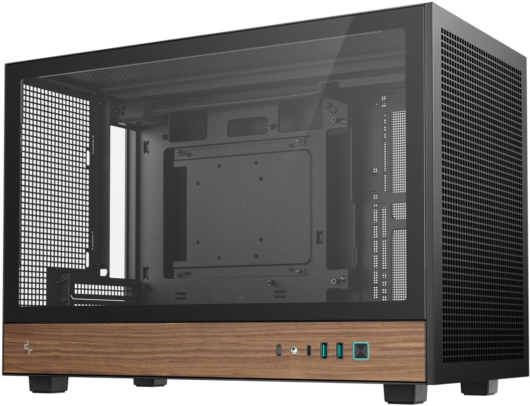 Obudowa Deepcool CH260 Wood czarna (R-CH260-BKNWM0-G-1)