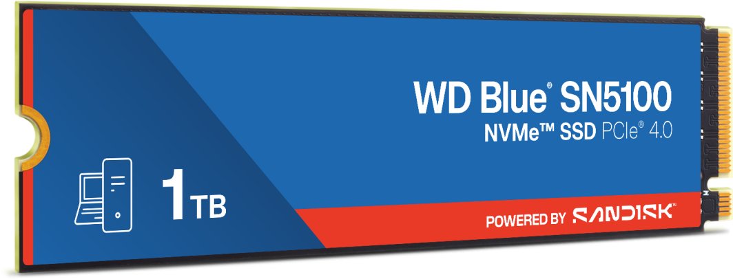 Dysk SSD SanDisk SN5100 1TB M.2 2280 PCI-E x4 Gen4 NVMe (WDS100T5B0E-00CPE0)
