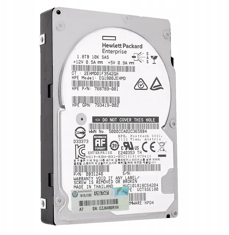 Dysk HP DRV HD MSA 1.8TB 12G 10K 2.5