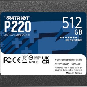 Dysk SSD Patriot P220 512GB 2.5" SATA III (P220S512G25)