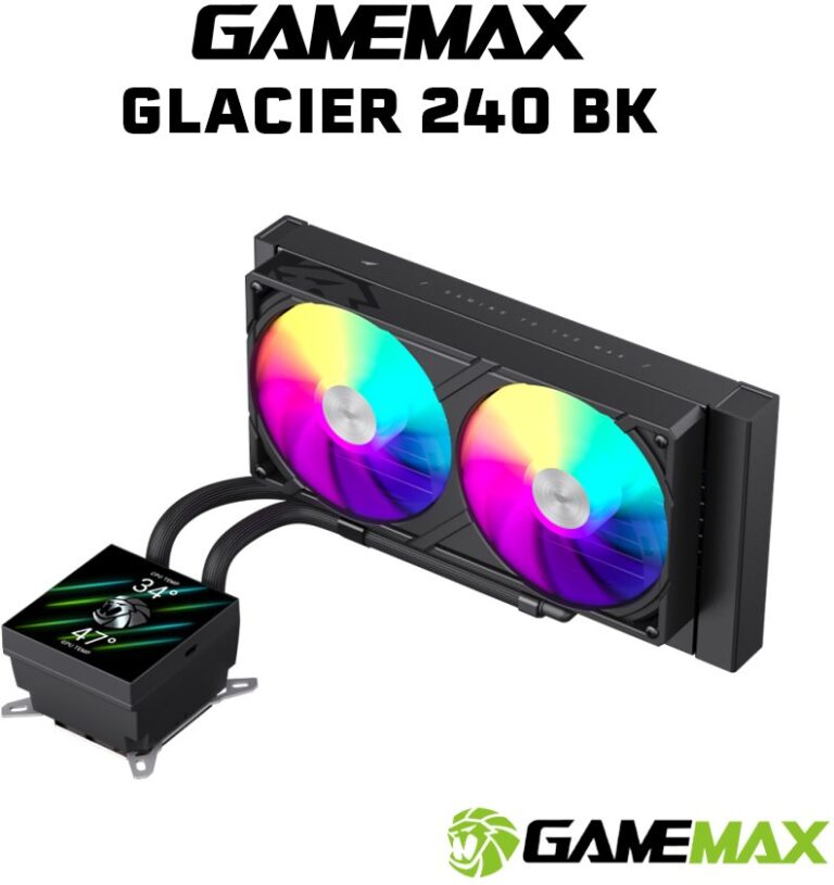 Chłodzenie wodne GameMax GLACIER 240 LCD BK