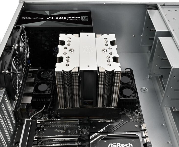 Chłodzenie CPU SilverStone SilverStone SST-XED120S-WS CPU-Kühler, LGA 4677, 4U-Formfaktor - silber