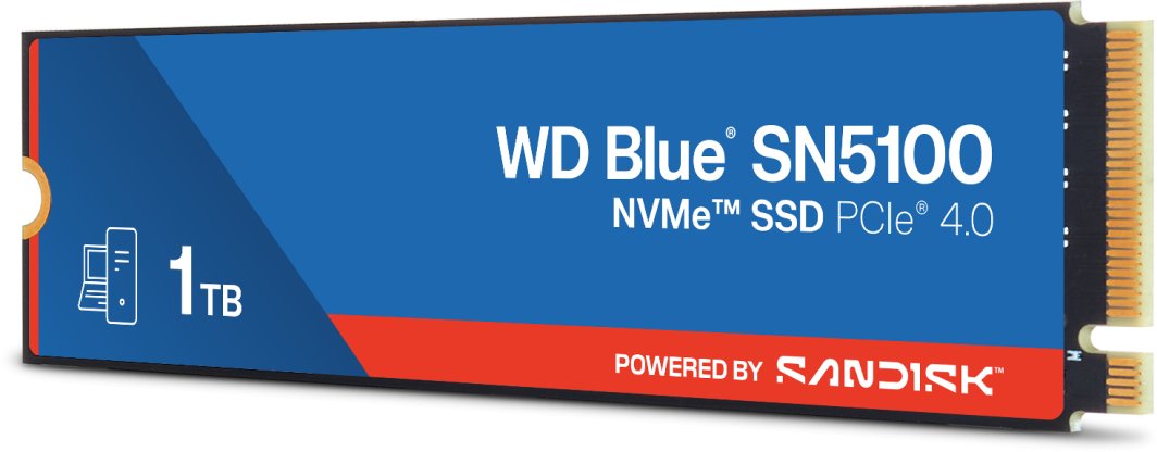 Dysk SSD SanDisk SN5100 1TB M.2 2280 PCI-E x4 Gen4 NVMe (WDS100T5B0E-00CPE0)