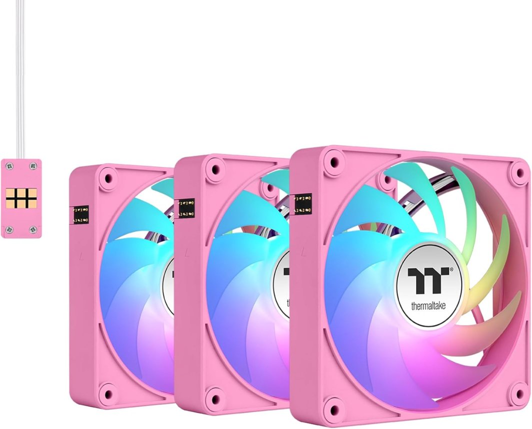Wentylator Thermaltake CT120 EX Reverse ARGB Sync 3-pack różowy (CL-F225-PL12PK-A)