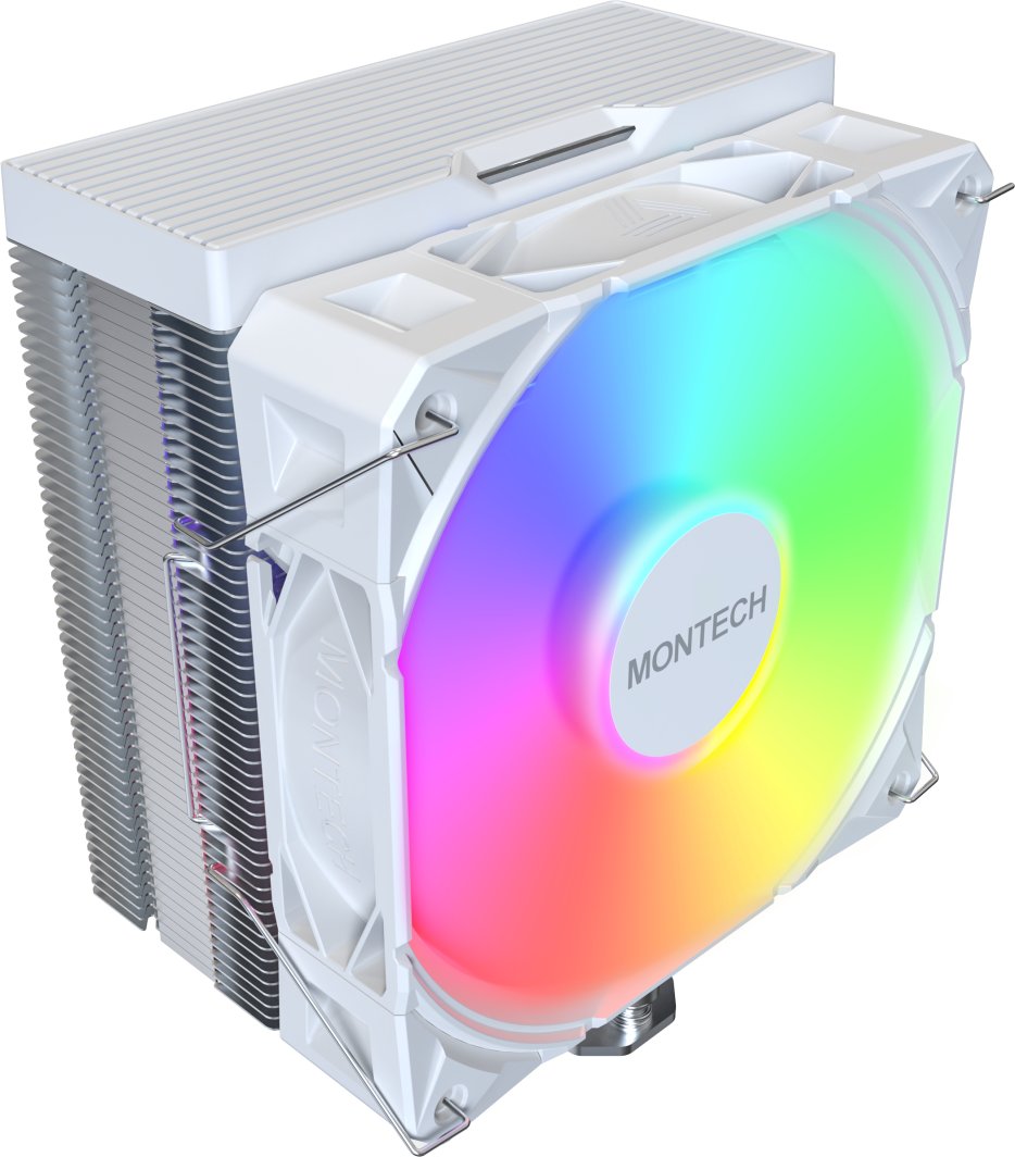 Chłodzenie CPU Montech Montech NX400 White CPU-Khler, ARGB - 120mm, wei
