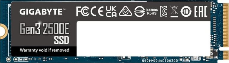 Dysk SSD Gigabyte Gen3 2500E 500GB M.2 2280 PCI-E x4 Gen3 NVMe (G325E500G)