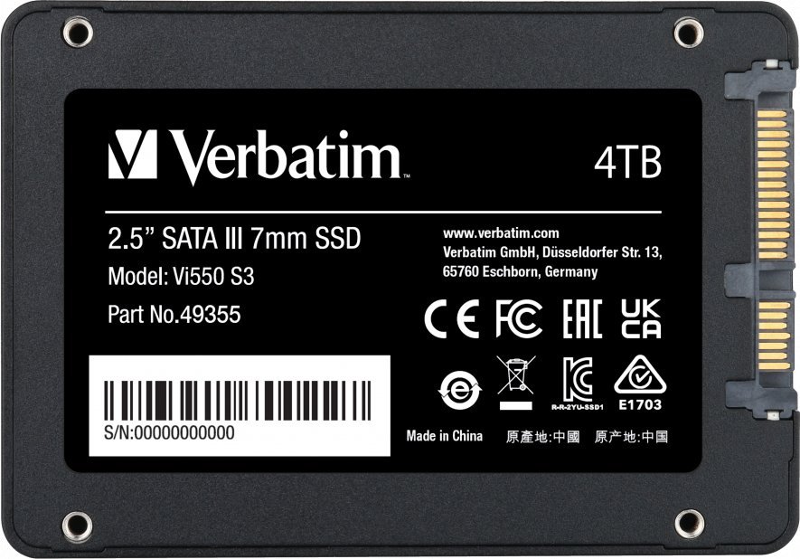 Dysk SSD Verbatim Vi550 4TB 2.5" SATA III (49355)