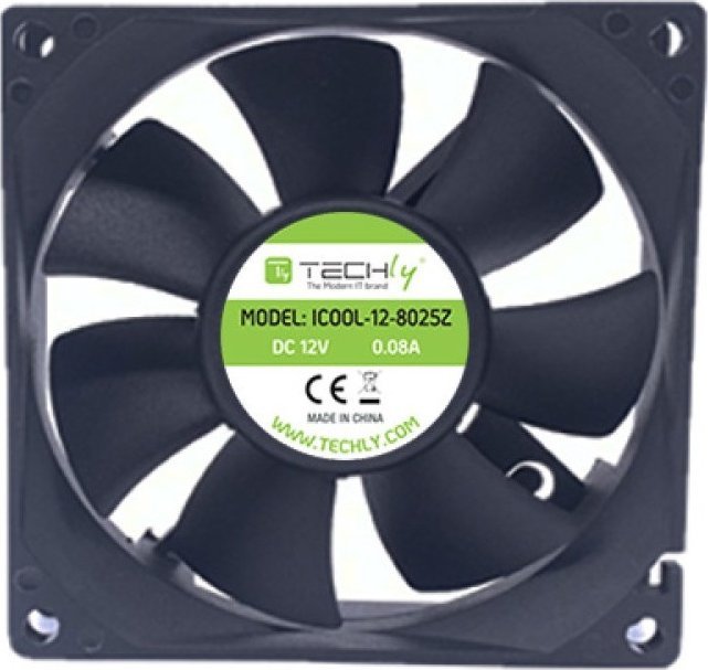 Wentylator Techly 80x80x25 12V (ICOOL-12-8025Z)