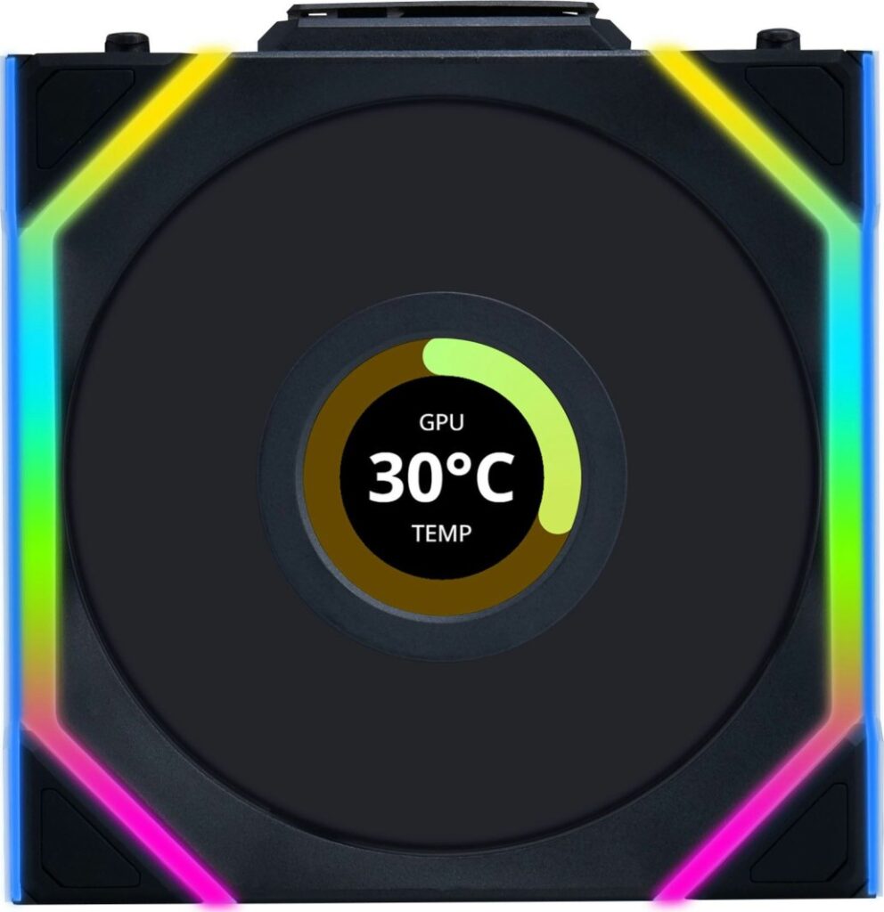 Wentylator Lian Li UNI FAN SL Wireless LCD 120 czarny (12SLLCD1W1B)