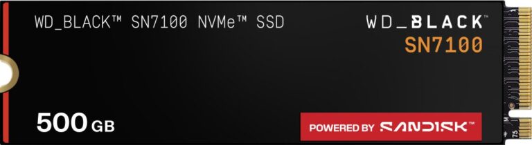 Dysk SSD SanDisk SN7100 500GB M.2 2280 PCI-E x4 Gen4 NVMe (WDS500G4X0E)