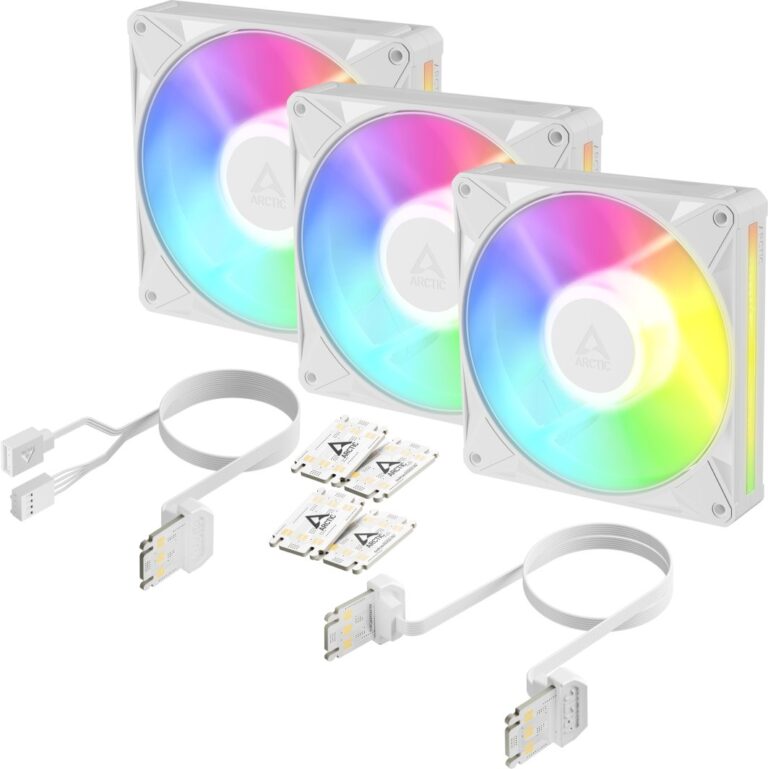Wentylator Arctic BioniX P14 A-RGB Obudowa komputera Wentylator 14 cm Biały 3 szt. (ACFAN00342A)