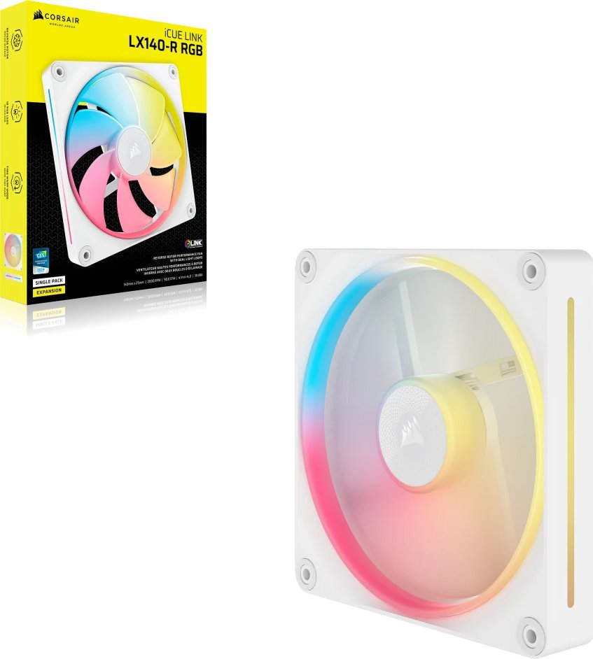 Wentylator Corsair iCUE LINK LX140-R RGB PWM biały (CO-9051055-WW)
