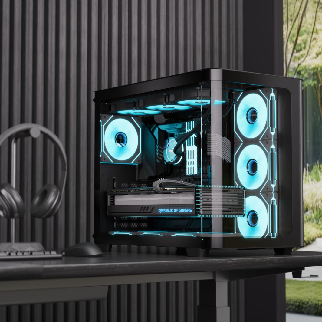 Obudowa Aerocool P500C czarna (P500C-G-BK-v1)