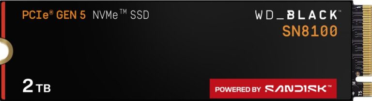 Dysk SSD SanDisk SN8100 2TB M.2 2280 PCI-E x4 Gen5 NVMe (WDS200T1X0M)