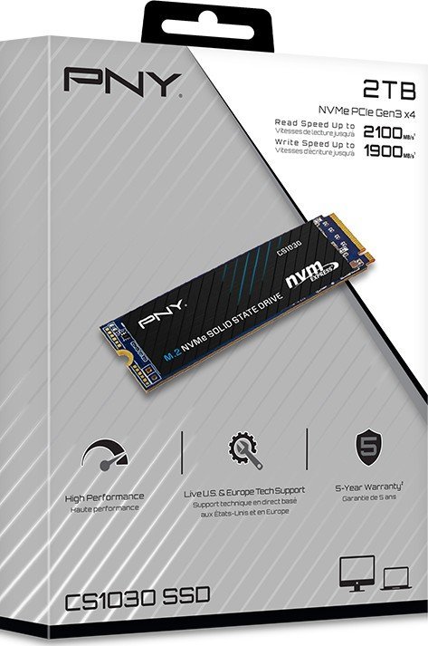 Dysk SSD PNY CS1030 2TB M.2 2280 PCI-E x4 Gen3 NVMe (M280CS1030-2TB-RB)