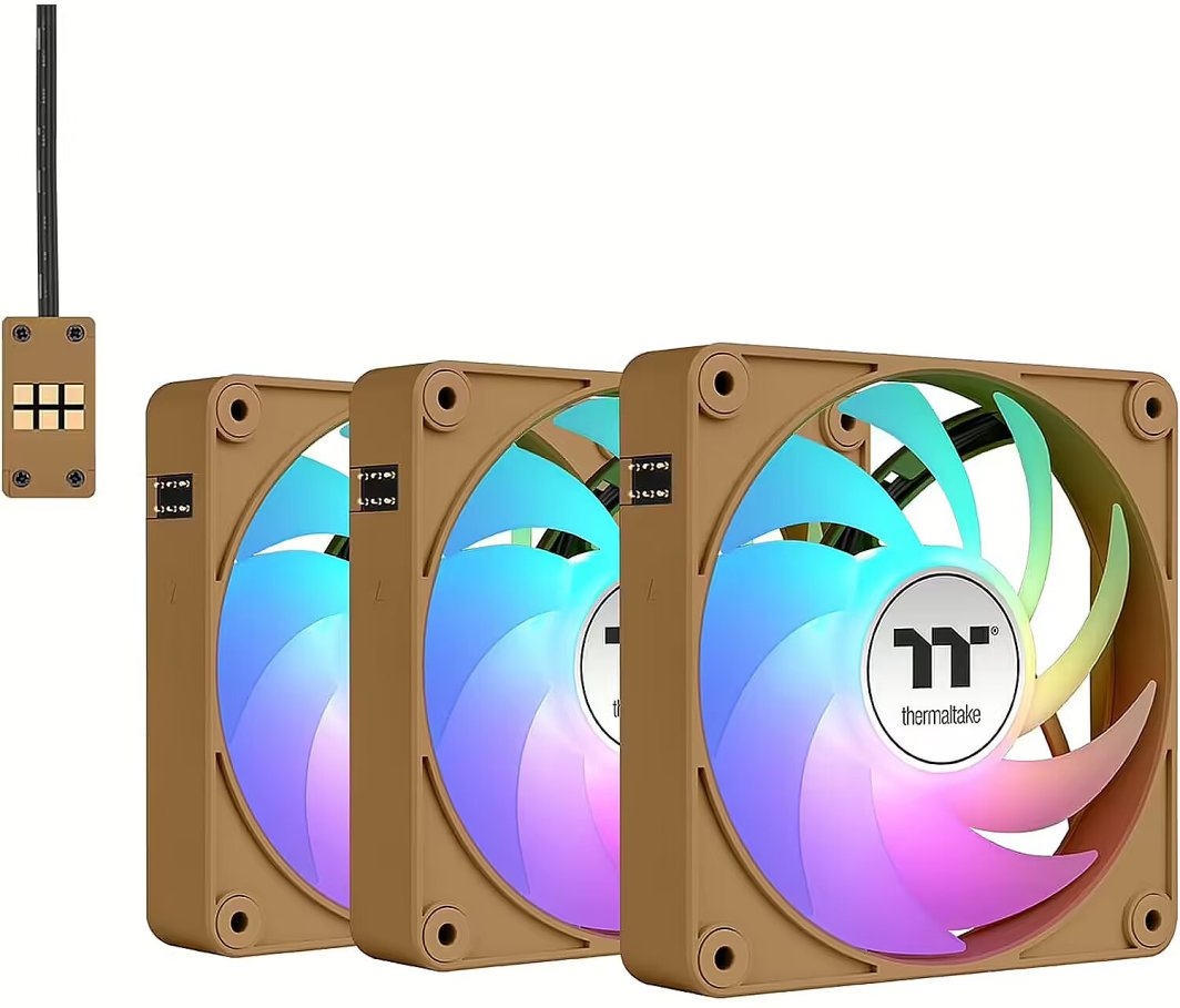 Wentylator Thermaltake CT120 EX Reverse ARGB Sync 3-pack brązowy (CL-F224-PL12GS-A)