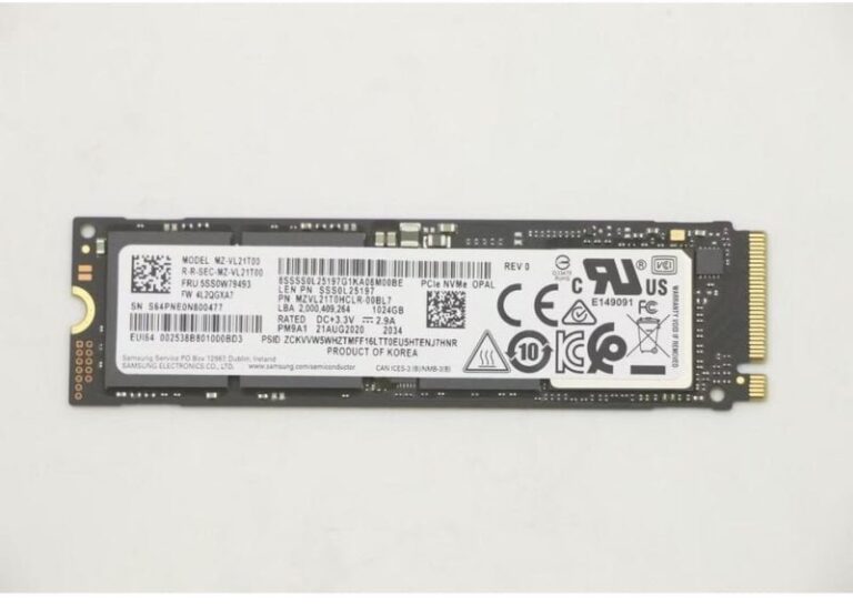 Dysk SSD Lenovo 1TB M.2 2280 PCIE NVME SSD (5SD1V60587)