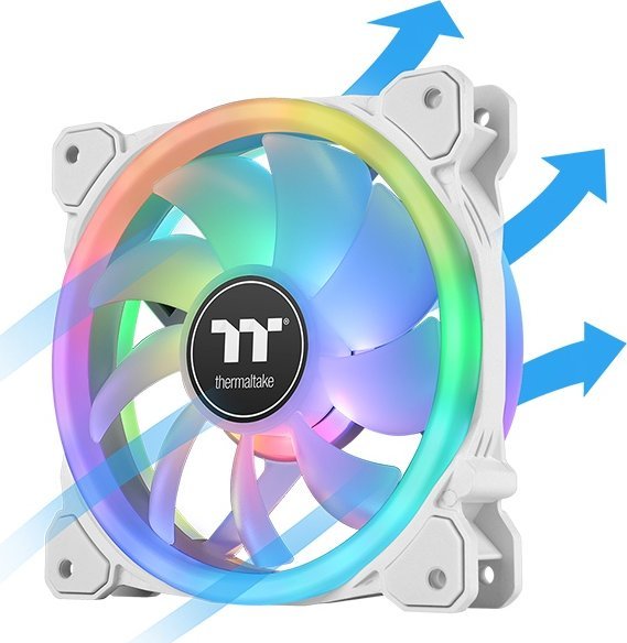 Wentylator Thermaltake SWAFAN 12 RGB Snow 3-pack + Hub (CL-F145-PL12SW-A)