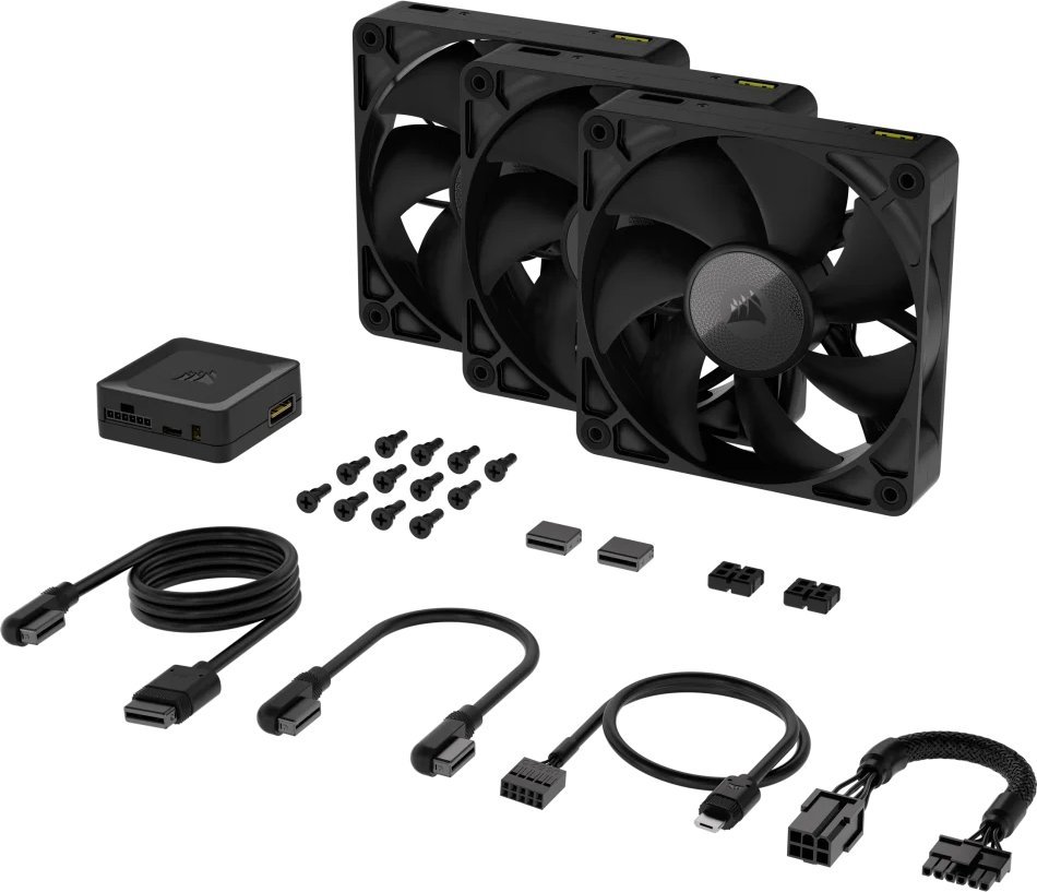 Wentylator Corsair iCUE LINK RX120 Czarny 3-pack (CO-9051010-WW)
