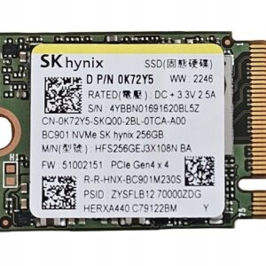 Dysk SSD Hynix 256GB M.2 2242 PCIe 4.0 NVMe